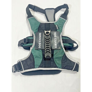 New Peak Pooch Hunter Green Service Dog Harness Size M Fits 22" to 31" Chest